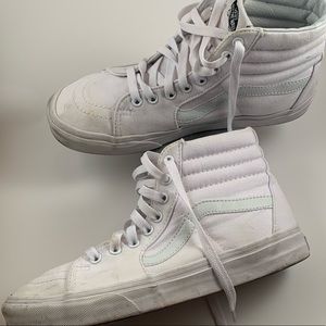 Vans White Old Skool high tops size 9